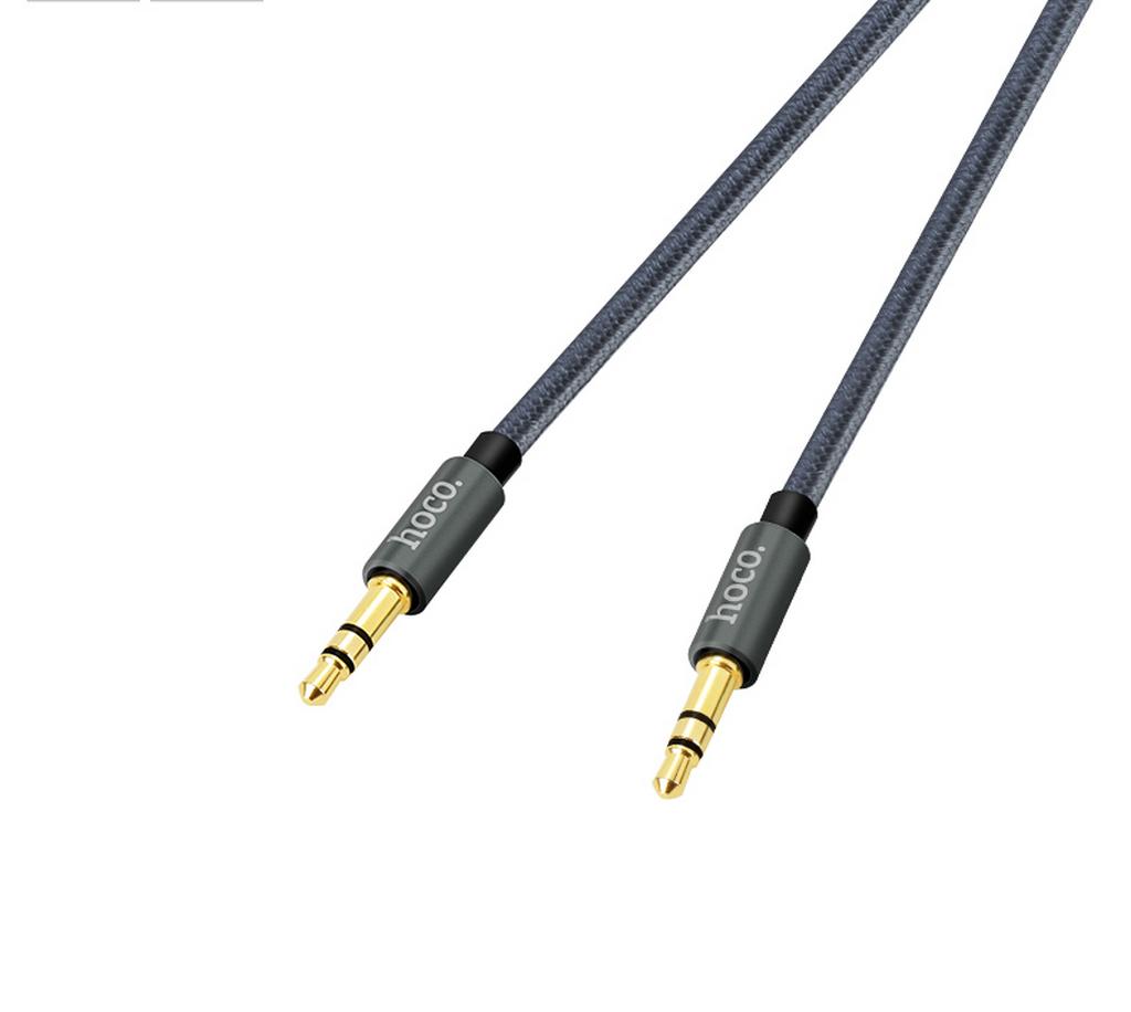 Καλώδιο σύνδεσης Ήχου Hoco UPA03 Noble Sound 3.5mm Male σε 3.5mm Male 1μ Γκρι