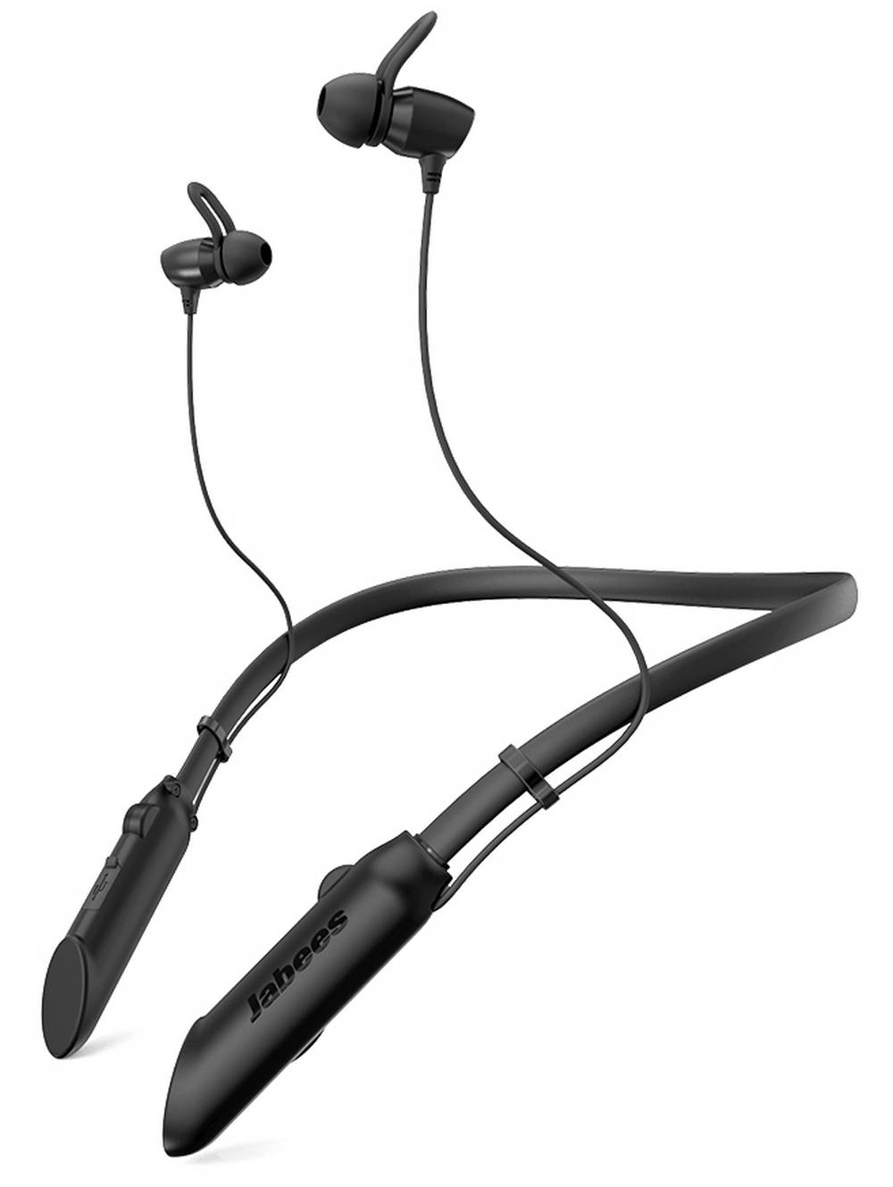 Bluetooth Hands Free Jabees NBees Neck Band Magnetic Earbuds, Multi Pairing Μαύρο