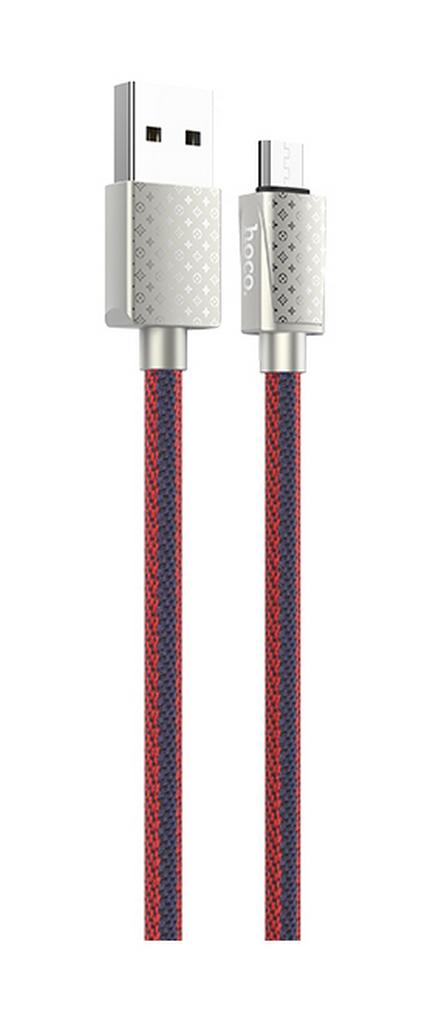 Καλώδιο σύνδεσης Hoco U61 Treasure USB σε Micro-USB Fast Charging 2.4A Κόκκινο LV 1.2μ