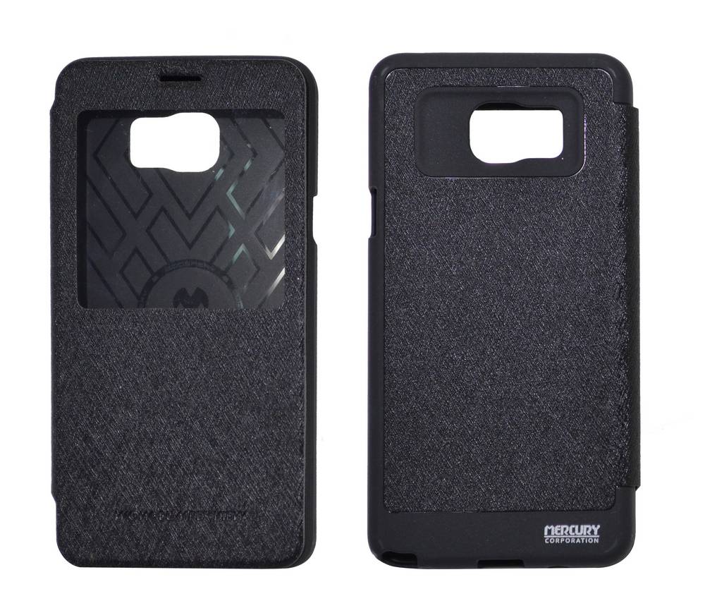 Θήκη Book Goospery Wow Bumper View για Samsung SM-N920F Galaxy Note 5 Μαύρη by Mercury