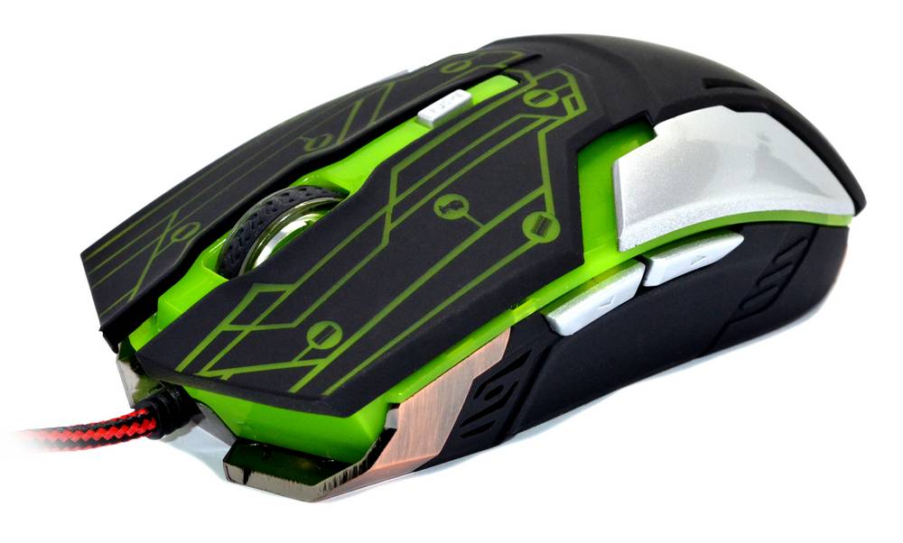 Ενσύρματο Ποντίκι R-horse RH-1990 Robocop Series με 5 Πλήκτρα και 3200 DPI Μαύρο - Πράσινο