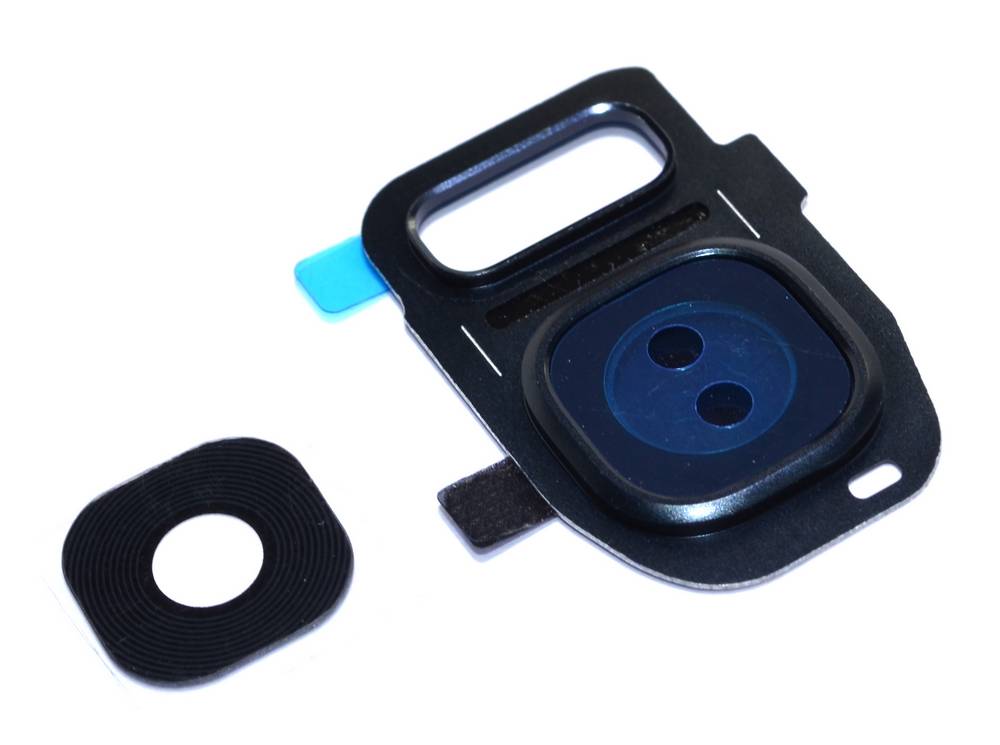 Τζαμάκι Κάμερας Samsung SM-G930F Galaxy S7/ SM-935F Galaxy S7 Edge με Κάλυμμα Μαύρο OEM Type A