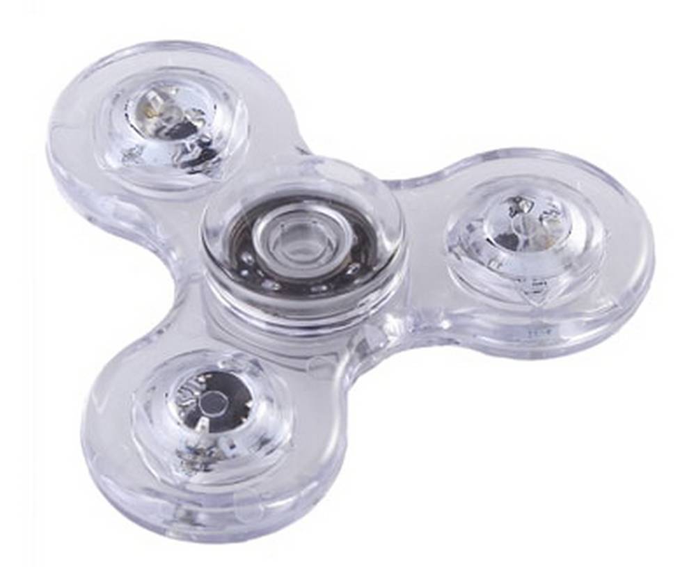 Fidget Spinner ABS Plastic Led 3 Leaves Διάφανο 2.5 min