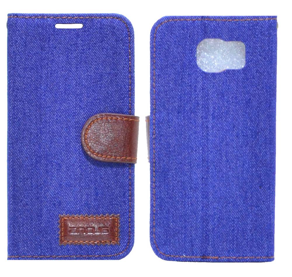 Θήκη Book Ancus Teneo Fabric για Samsung SM-G920F Galaxy S6 Μπλέ