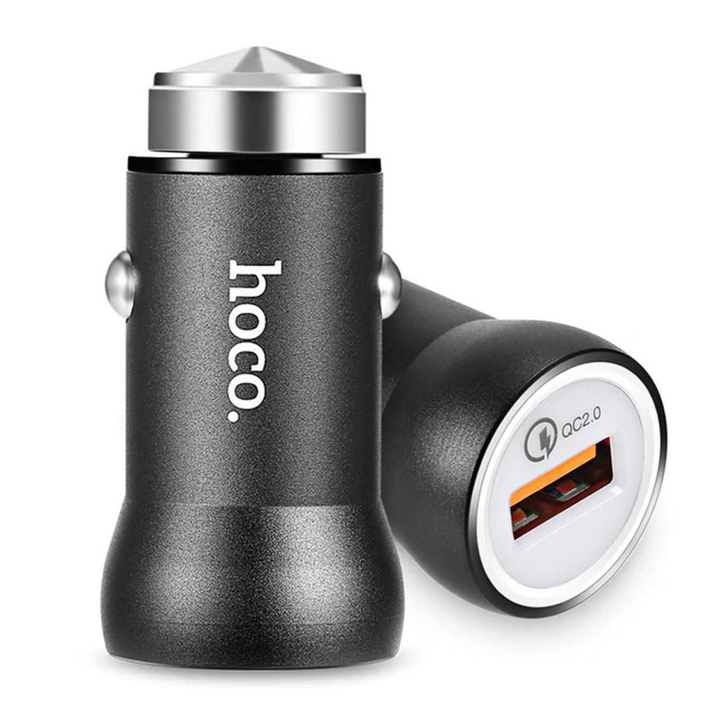 Φορτιστής Αυτοκινήτου Hoco Z4 Single USB QC2.0 2.1A Μαύρος
