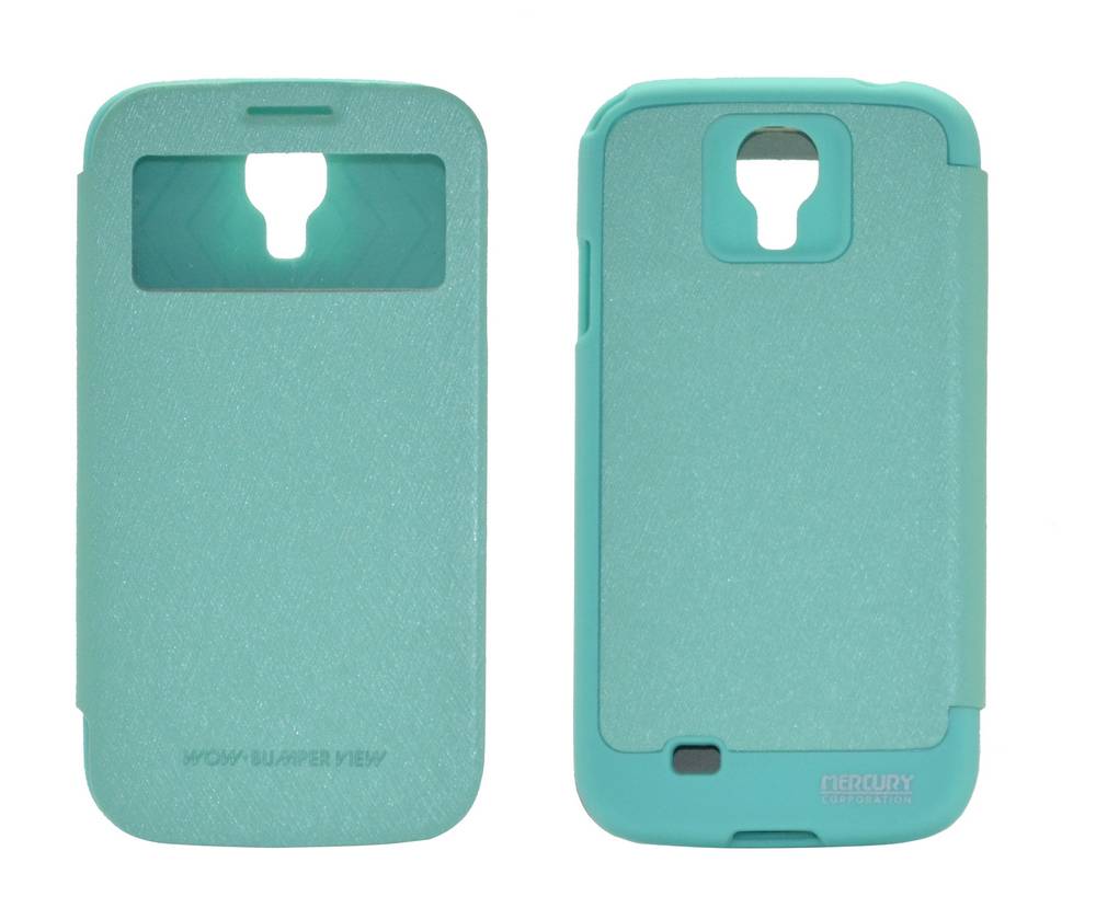 Θήκη Book Goospery Wow Bumper View για Samsung i9505/i9500 Galaxy S4 Mint by Mercury