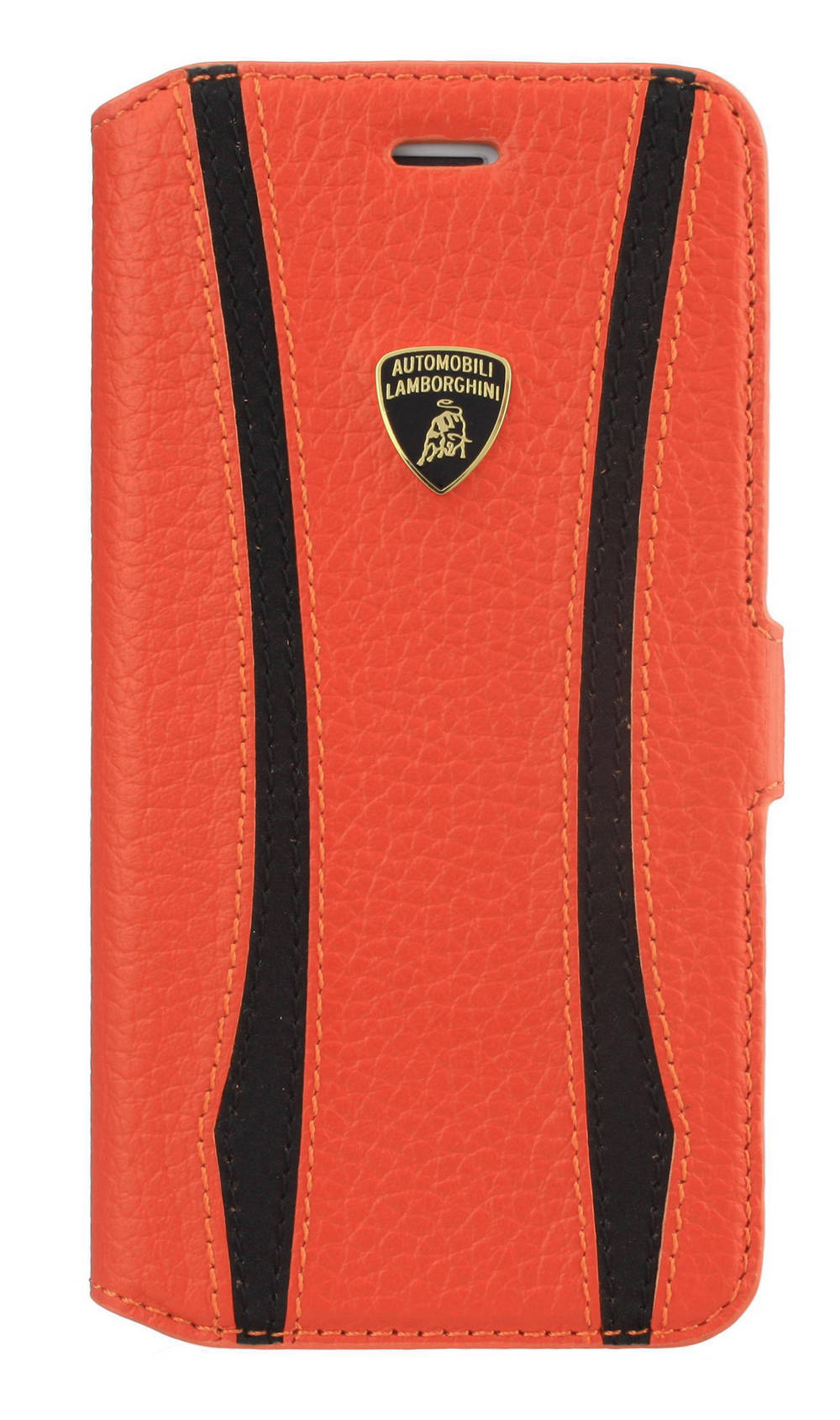 Θήκη Book Δέρμα Lamborghini για Apple iPhone 6/6S Πορτοκαλί  E.T-D1