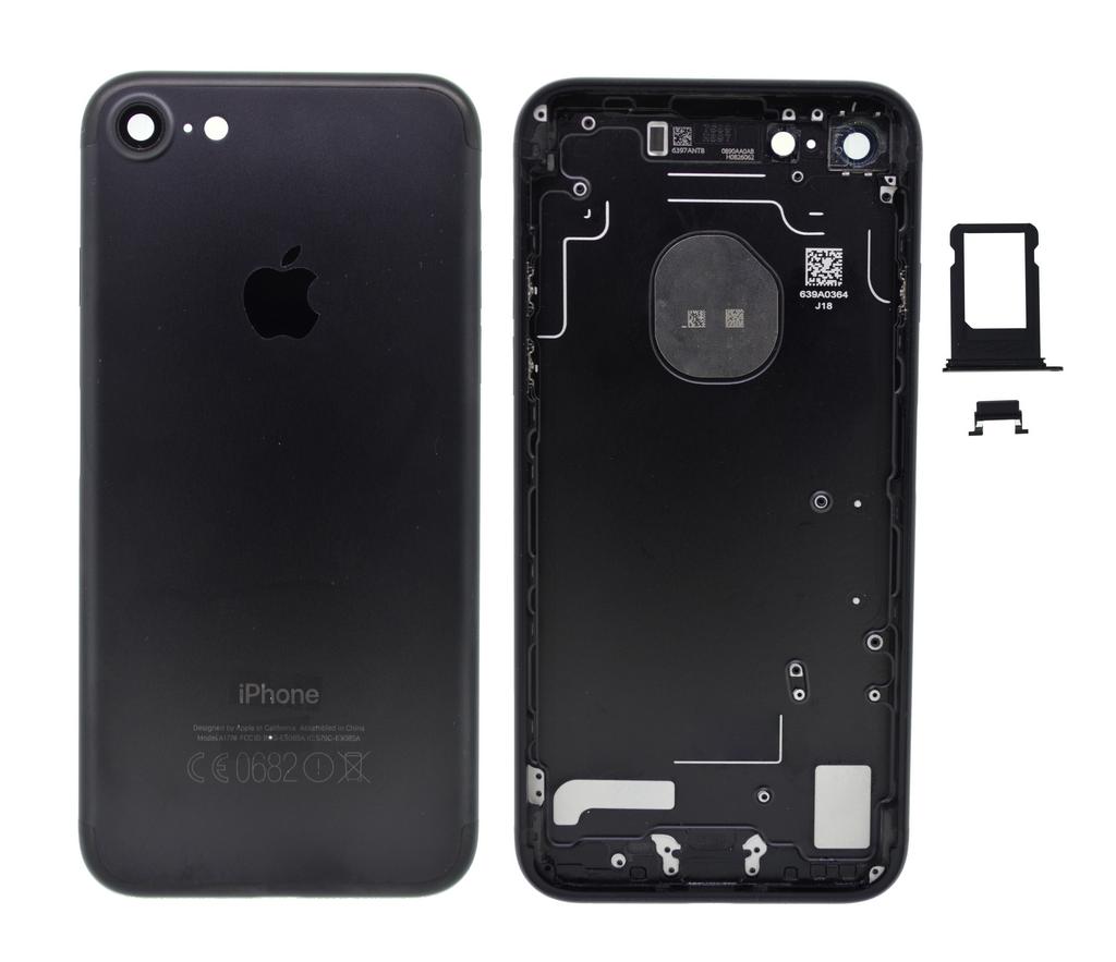 Πίσω Κάλυμμα Apple iPhone 7 με Σετ Κουμπιών και Sim Tray Μαύρο