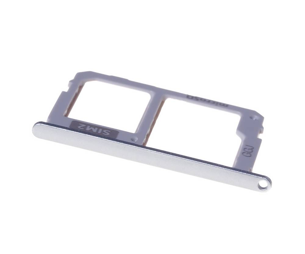 Βάση Κάρτας Sim Samsung SM-J730F Galaxy J7 (2017) με Βάση Κάρτας Μνήμης Ασημί Original GH64-06280B