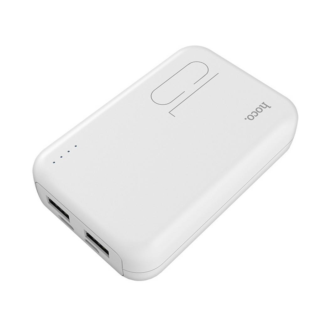 Power Bank Hoco J38 Comprehensive 10000 mAh 37W με Micro-USB και Type-C και Fast Charging 2 εξόδων USB Λευκό