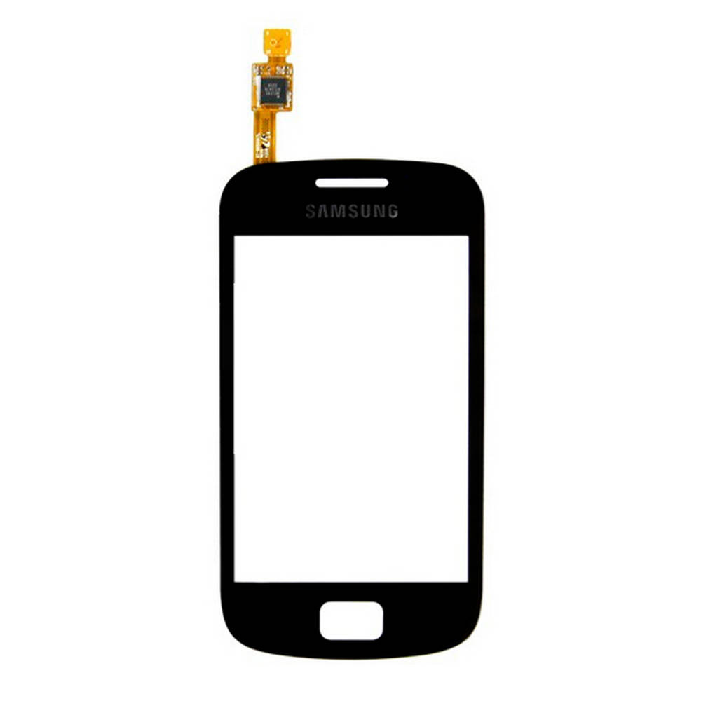 Μηχανισμός Αφής Samsung S6500 Galaxy Mini 2 Μαύρο με Κόλλα Original GH59-11953A