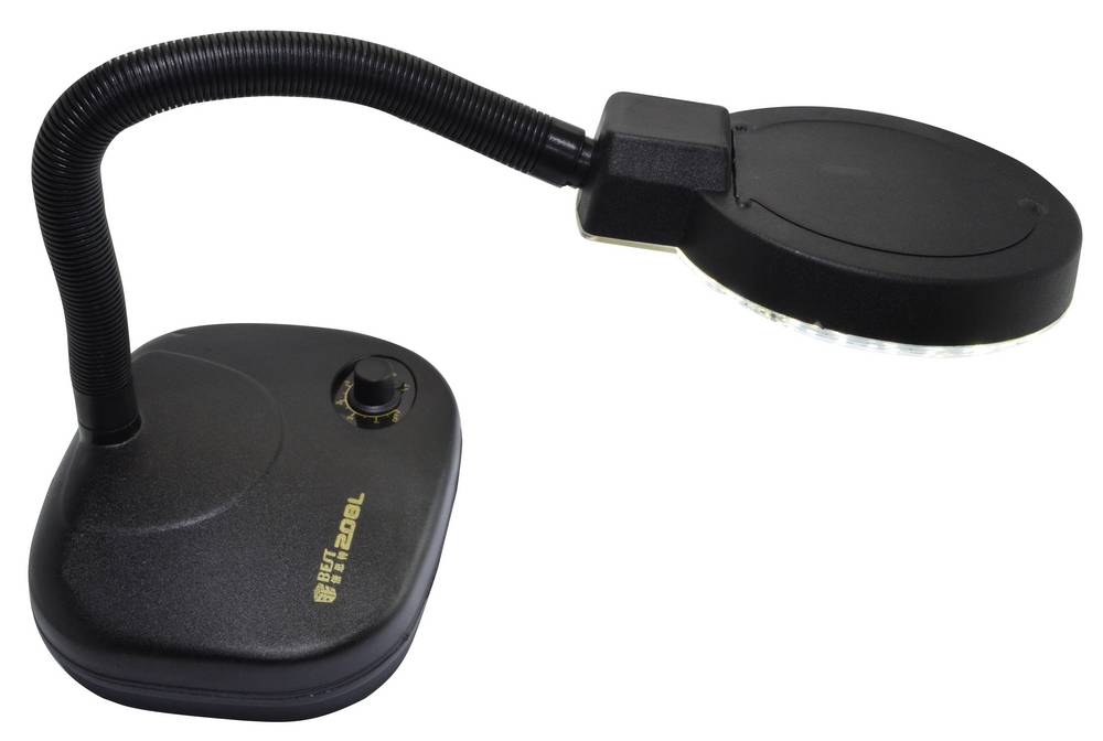 Φωτιστικό Γραφείου Led Best 208L Μαύρο με 5X-10X Μεγενθυτικό Φακό