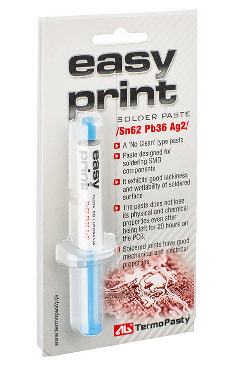 Πάστα Κόλλησης TermoPasty Easy Print Sn62,Pb36,Ag2 με Σύριγγα 1,4ml REL - 0