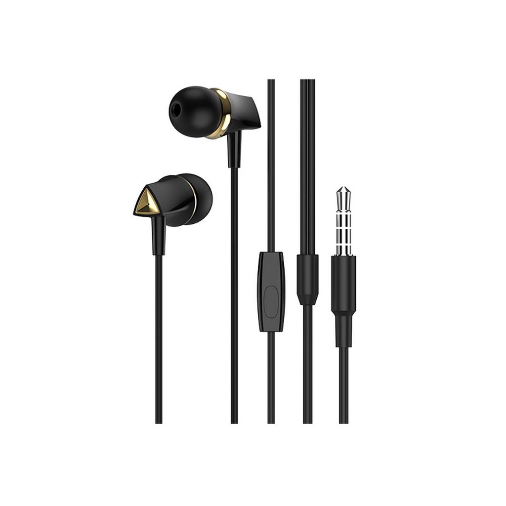 Hands Free Hoco M19 Drumbeat Earphones Stereo 3.5mm Μαύρα με Μικρόφωνο και Πλήκτρο Λειτουργίας