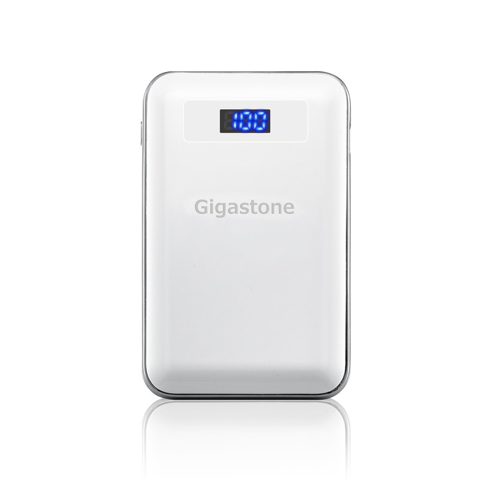 Power Bank Gigastone PB-7009W 9000mAh με Διπλή USB Έξοδο, με LCD Ενδείξεις και Φακό. Λευκό