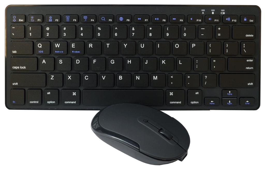 Πληκτρολόγιο Wireless Mobilis WI214 με Ασύρματο Ποντίκι και Εύρος 10 μ. Μαύρο