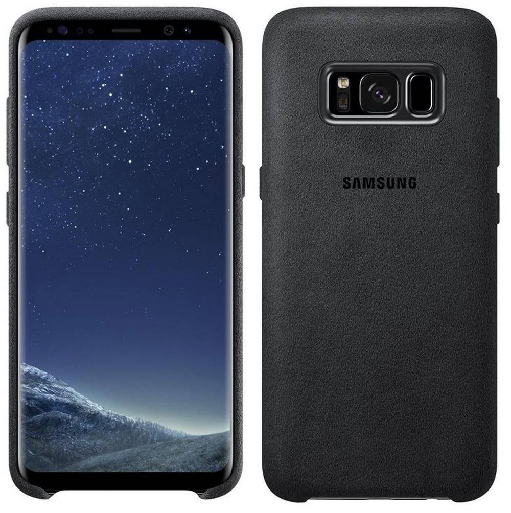 Θήκη Faceplate Samsung Alcantara Cover EF-XG955ASEGWW για SM-G955F Galaxy S8+ Σκούρο Γκρί