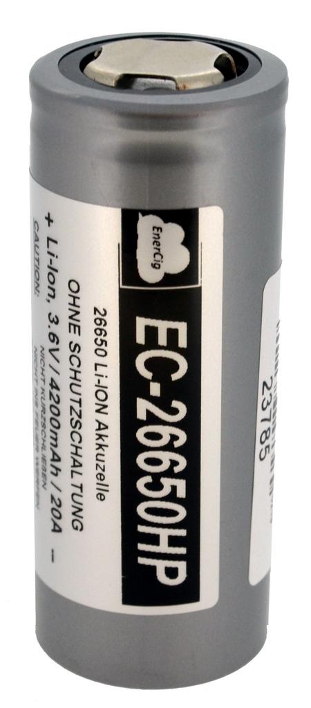 Επαναφορτιζόμενη Μπαταρία Βιομηχανικού Τύπου EnerCig 26650 EC-26650HP Li-ion 3.6V 4200mAh 20A