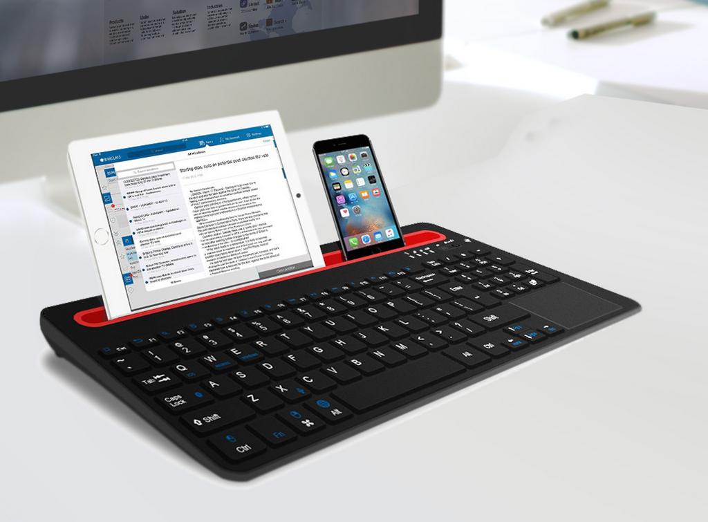 Πληκτρολόγιο Bluetooth Mobilis RL021 με Touchpad για Smartphone, Tablet, PC και SmartTV Μαύρο