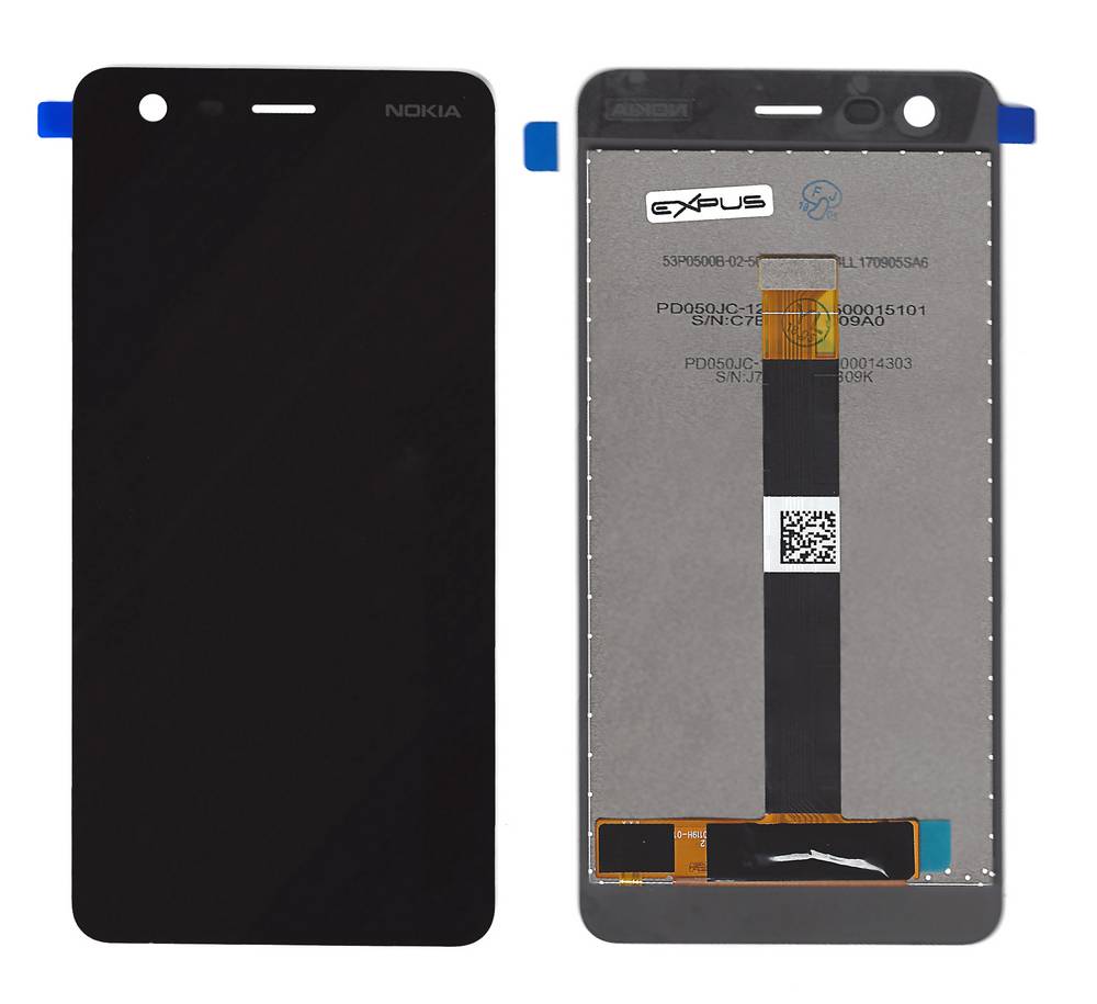 Οθόνη & Μηχανισμός Αφής Nokia 2 Dual Μαύρο χωρίς Πλαίσιο. Κόλλα