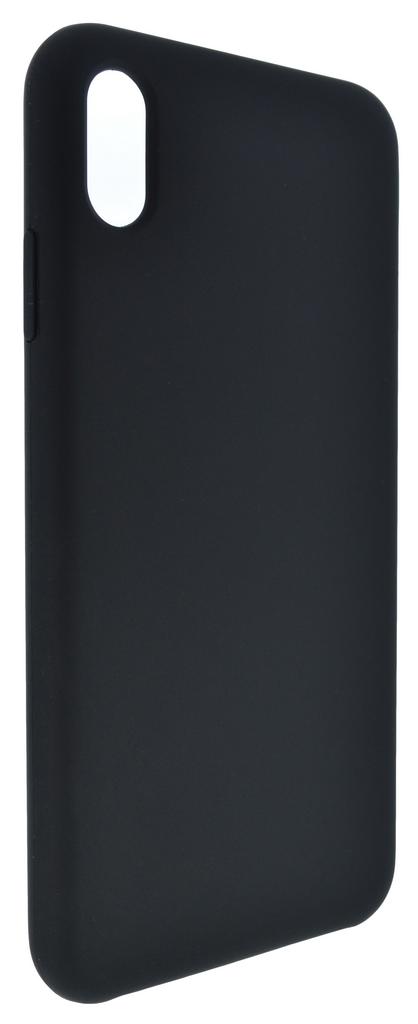 Θήκη Silicone Soft Feeling με Εσωτερική Υφασμάτινη Επένδυση για Apple iPhone XS Max Μαύρη