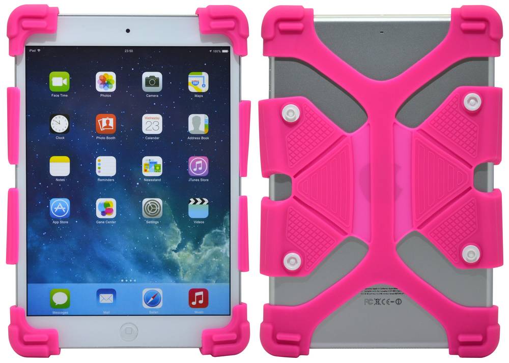 Θήκη Σιλικόνης Ancus Universal για Tablet 7'' - 8'' Ίντσες Φούξια (20 cm x 12 cm)