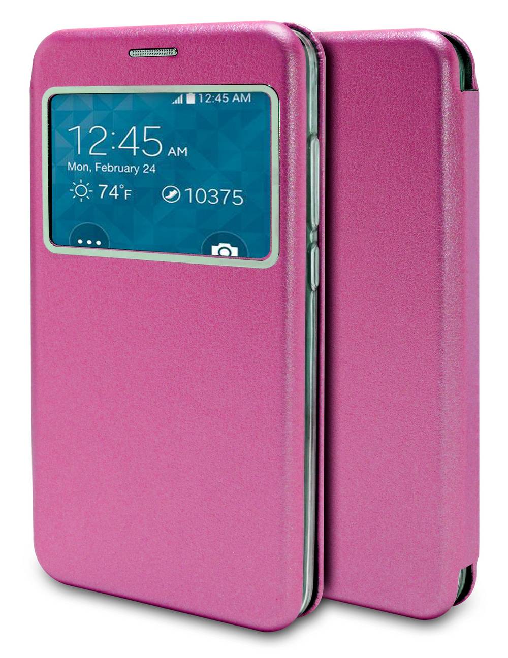 Θήκη Book Ancus S-View Magnetic Curve για Samsung SM-J530F Galaxy J5 (2017) TPU Φούξια