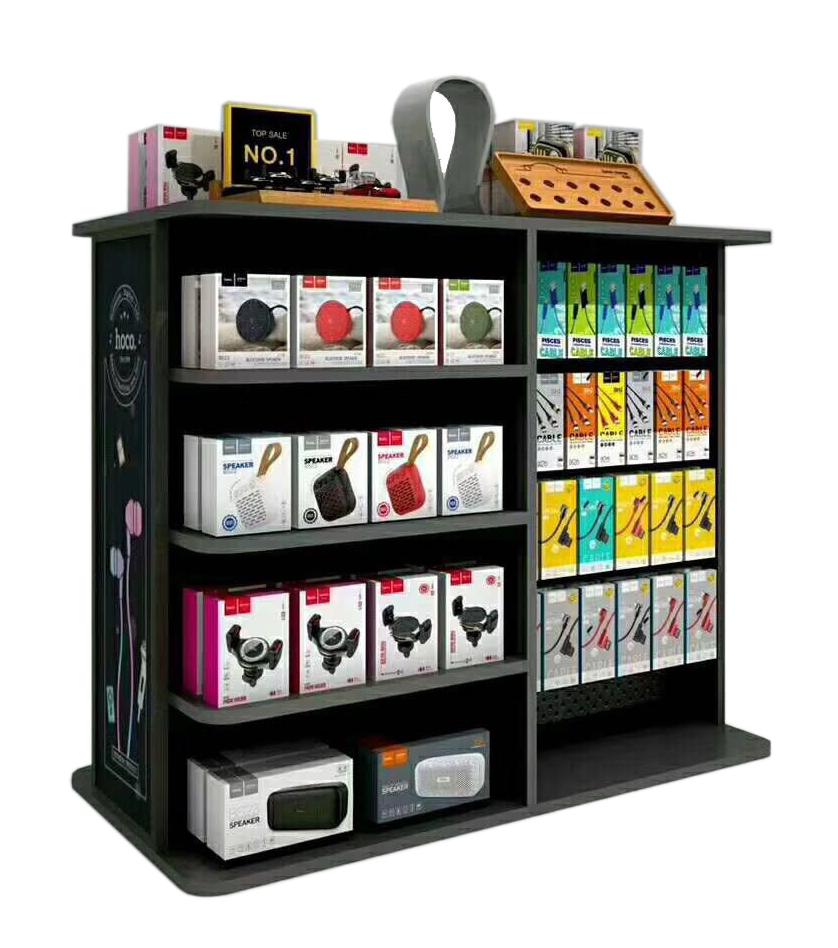 Stand Hoco Επιδαπέδιο T02 Ραφιών και Γάντζων Γκρι (120x60x100 cm)