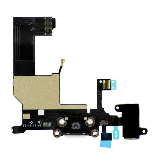 Επαφή Φόρτισης Apple iPhone 5 με Μικρόφωνο και Επαφή Ακουστικών Μαύρο Original