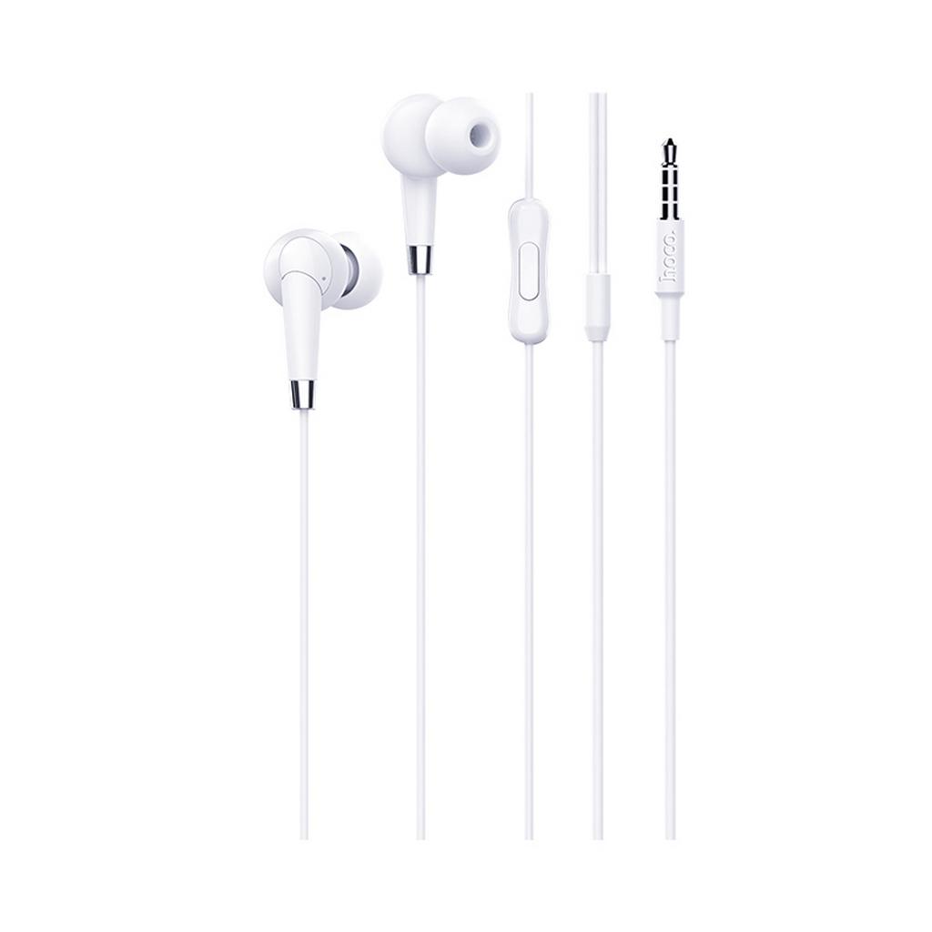 Hands Free Hoco M58 Amazing Earphones Stereo 3.5 mm Λευκά με Μικρόφωνο και Πλήκτρο Λειτουργίας