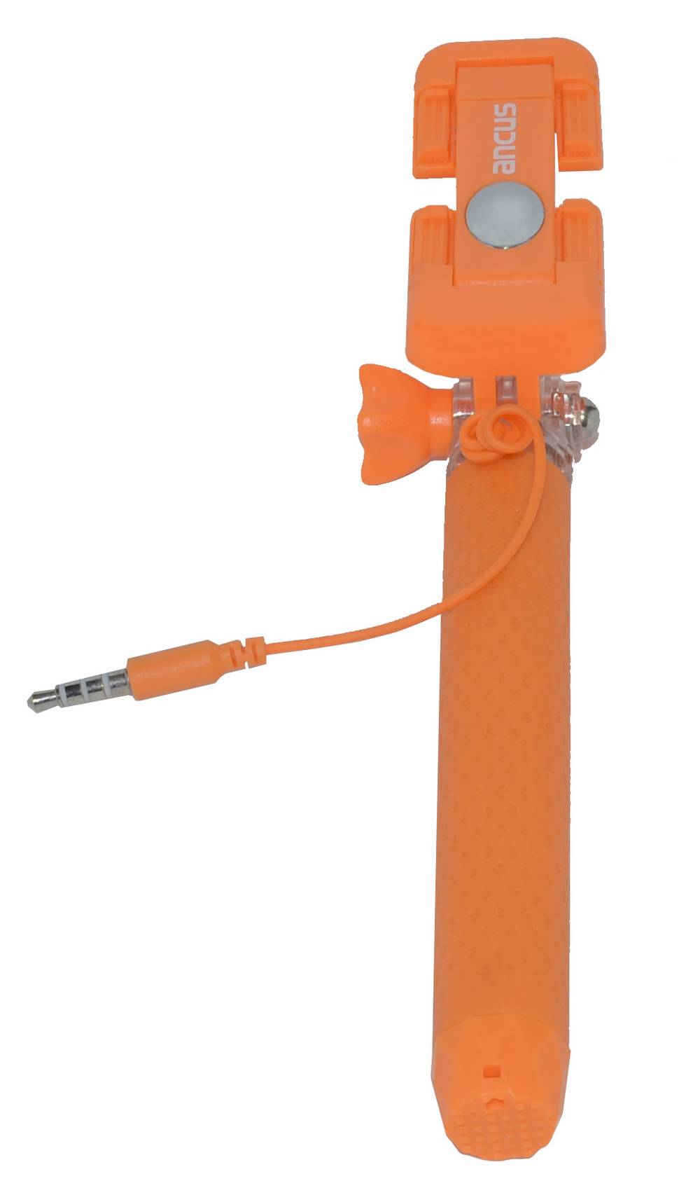 Selfie Stick Ancus Colour Πορτοκαλί με Καλώδιο Jack 3.5mm (Μήκος Κονταριού 13.5cm, Μήκος Ανοίγματος 65cm)