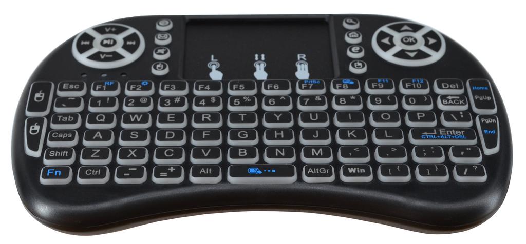 Πληκτρολόγιο Wireless Mobilis Backlit για Smartphone, Tablet, PC, και SmartTV Μαύρο Μαύρο