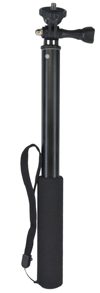 Selfie Stick Monopod για GoPro και Φωτογραφικές Μηχανές Πτυσσόμενο Μαύρο (Μήκος Κονταριού 30cm, Μήκος Ανοίγματος 92cm)