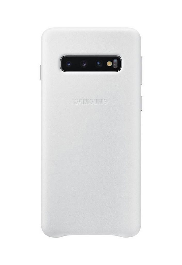 Θήκη Faceplate Samsung Leather Cover EF-VG973LWEGWW για SM-G973F Galaxy S10 Λευκή