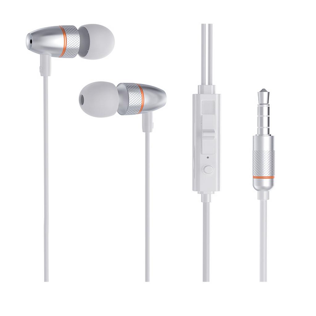 Hands Free Hoco M59 Magnificent Earphones Stereo 3.5 mm Ασημί με Μικρόφωνο και Πλήκτρο Λειτουργίας