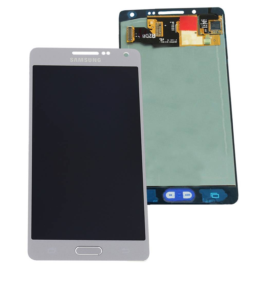 Γνήσια Οθόνη & Μηχανισμός Αφής Samsung SM-A500F Galaxy A5 με Κόλλα Ασημί GH97-16679C