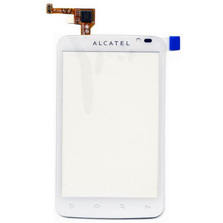 Μηχανισμός Αφής Alcatel OT-991 χωρίς Κόλλα Λευκό Original