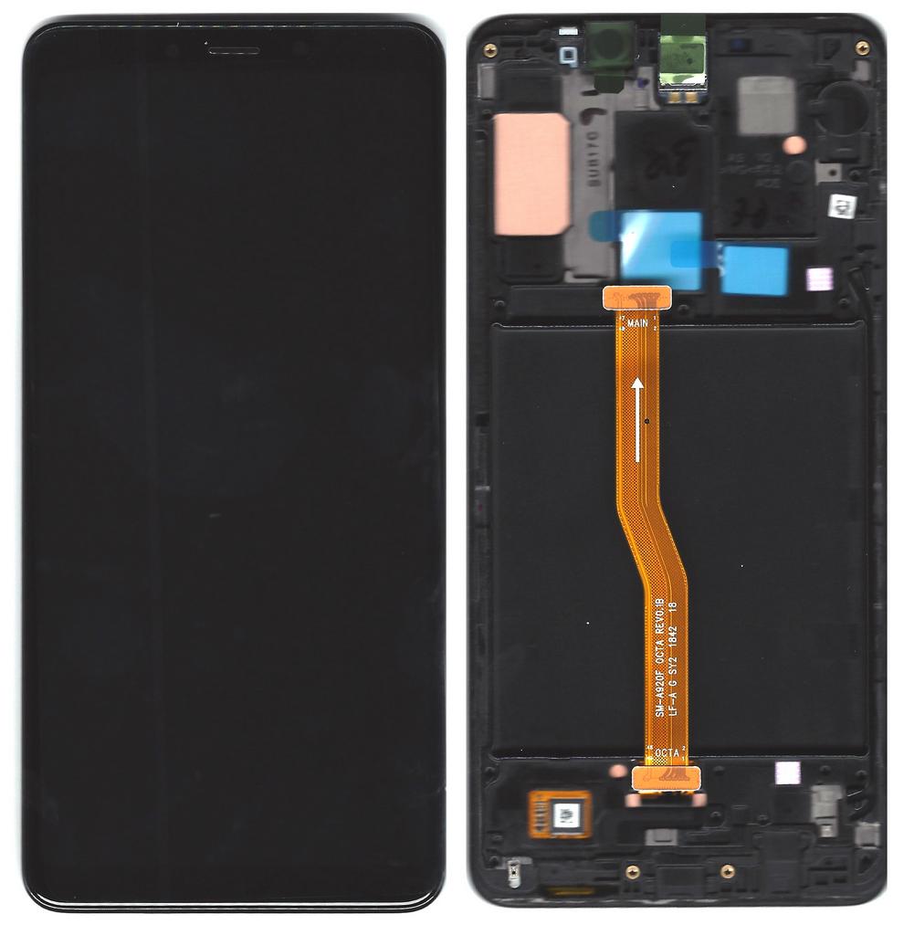 Γνήσια Οθόνη & Μηχανισμός Αφής Samsung SM-A920F Galaxy A9 (2018) Μαύρο GH82-18308A