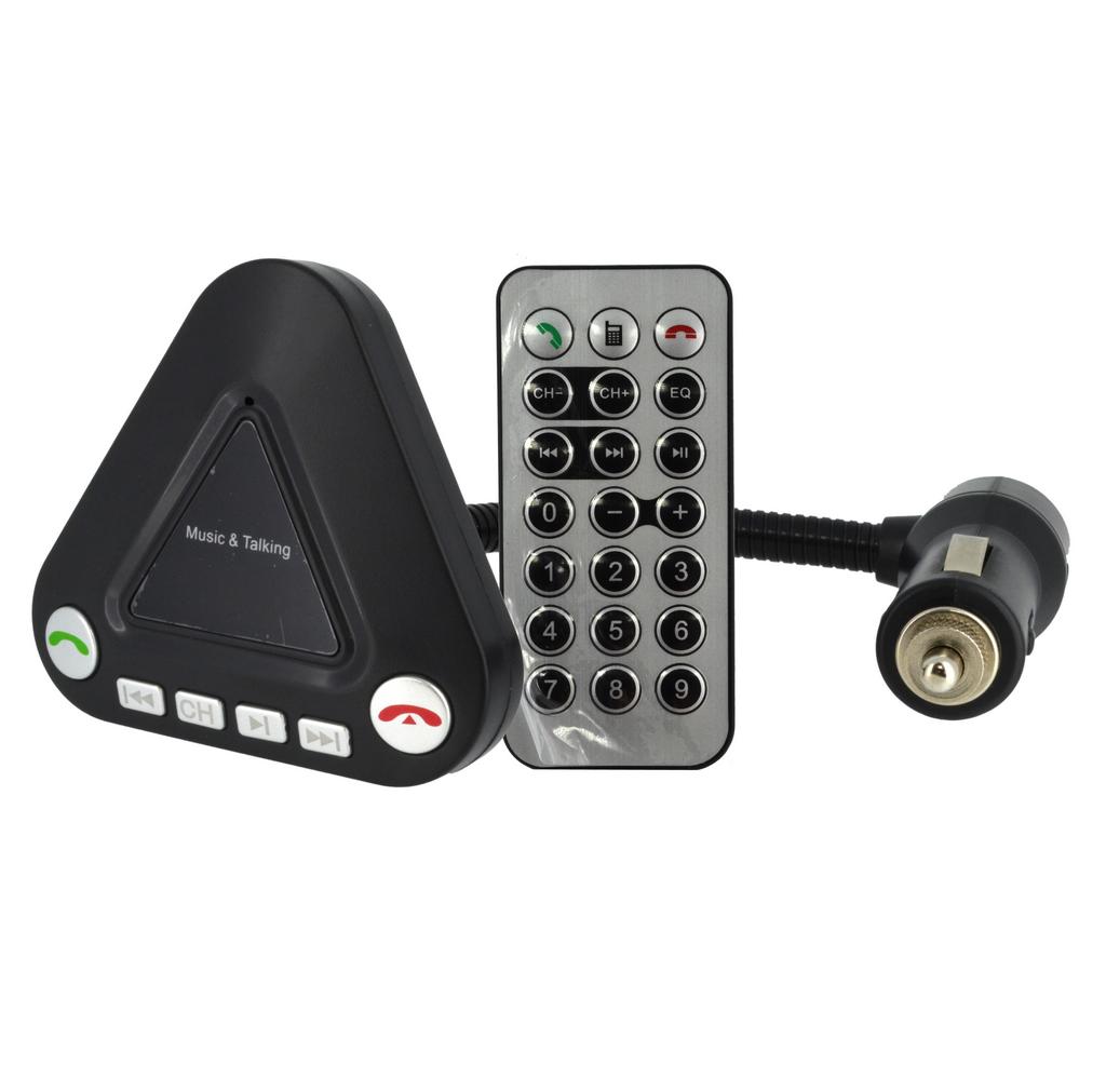 Bluetooth FM Transmitter SO-328E με Οθόνη Led, Χειριστήριο, Ανοιχτή Ακρόαση, Audio-In και Δύο Υποδοχές USB (iOS 2.1A, Android 1.0A) Μαύρο