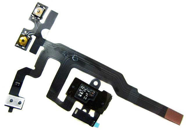 Επαφή Ακουστικών Apple iPhone 4S με Πλήκτρα Έντασης και Σίγασης Μαύρο Original