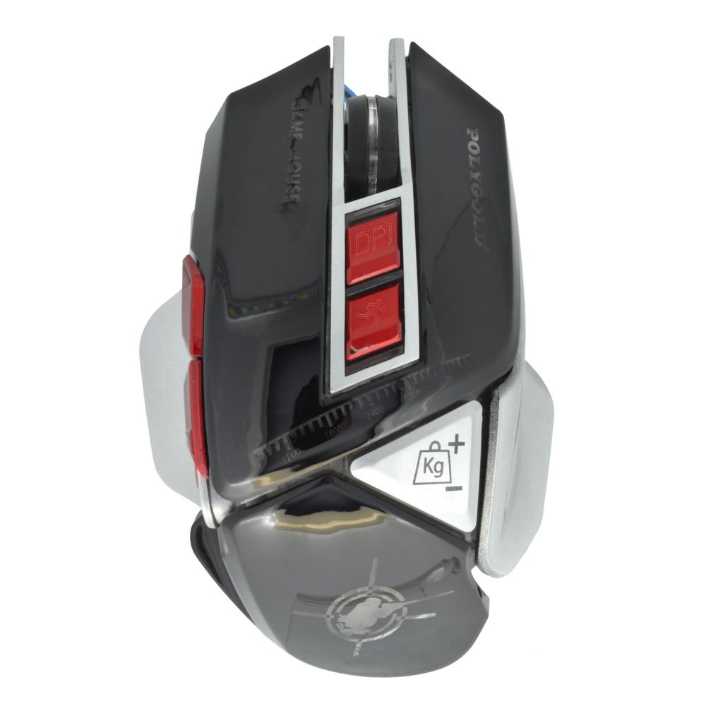 Ενσύρματο Ποντίκι Keywin 9D Gaming Mouse με 7 Πλήκτρα και 4800 DPI Μαύρο - Ασημί