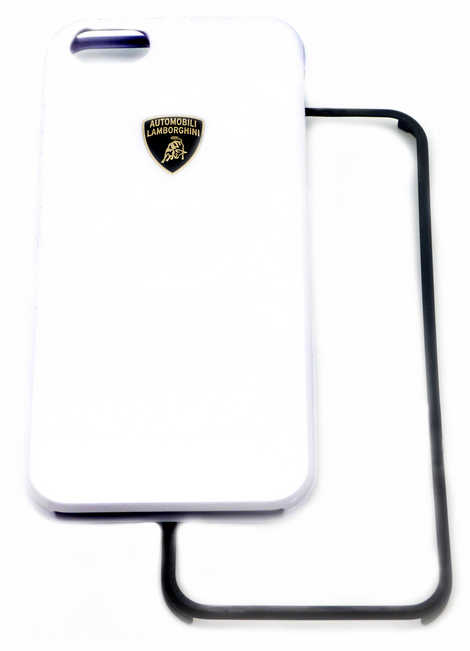 Θήκη Faceplate Lamborghini για Apple iPhone SE/5/5S Slim Λευκή με αποσπώμενο μαύρο και λευκό μπροστινό μέρος Diablo-D1