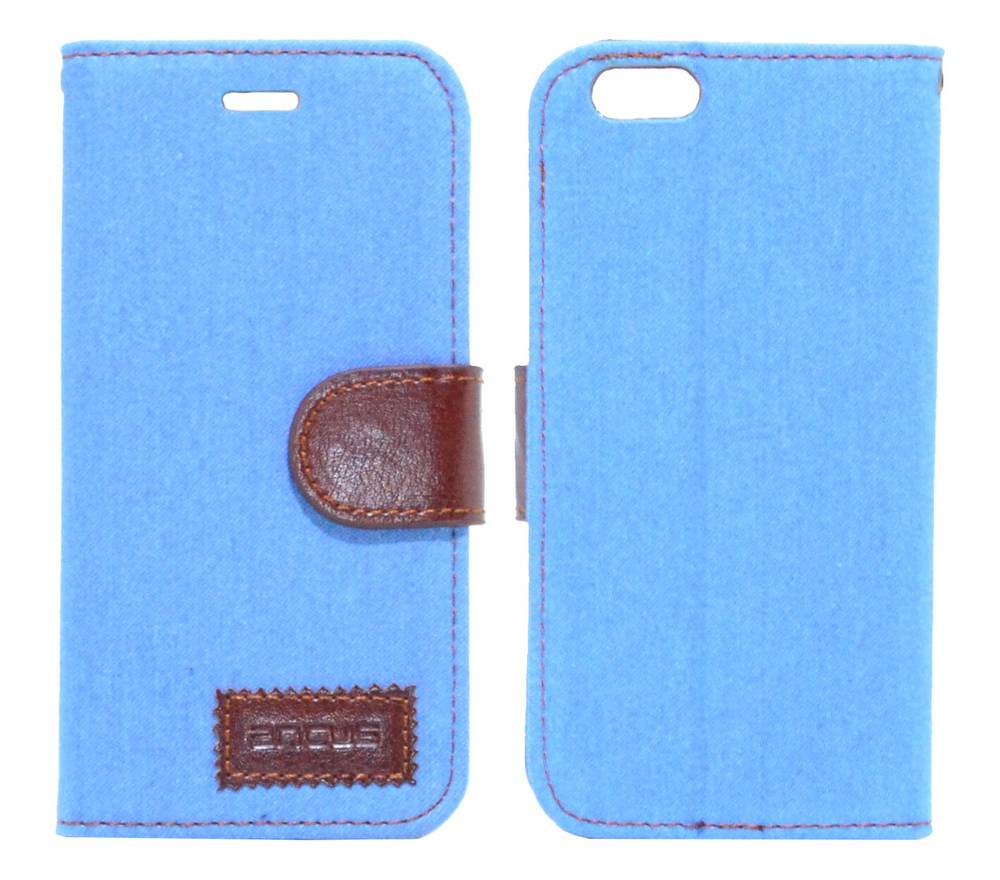 Θήκη Book Ancus Teneo Fabric για Apple iPhone 6/6S Ανοιχτό Μπλέ