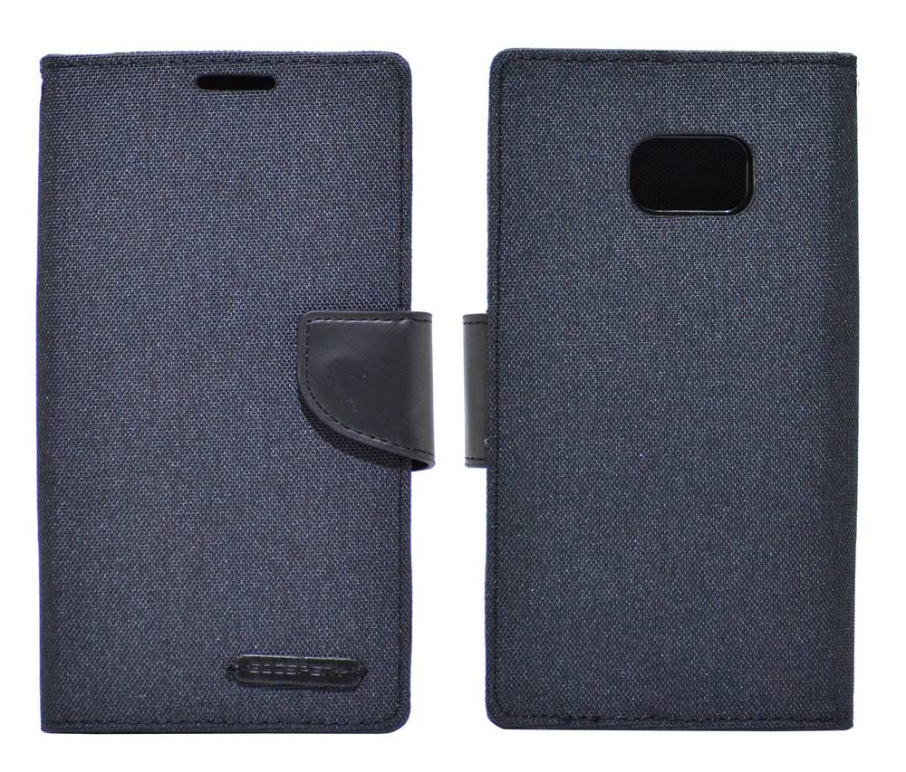 Θήκη Book Goospery Canvas Diary for Samsung SM-G935F Galaxy S7 Edge Μαύρη by Mercury