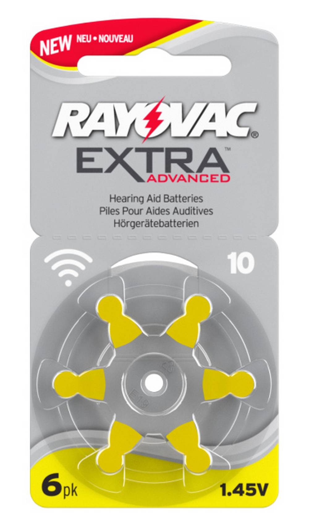 Μπαταρίες Ακουστικών Βαρηκοΐας Rayovac 10 Extra Advanced 1.45V Τεμ. 6