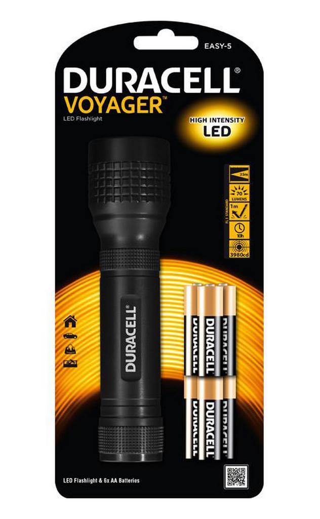 Φακός Duracell Voyager 1 Led Μαύρος EASY-5 / 70 Lumens/Απόσταση 35m