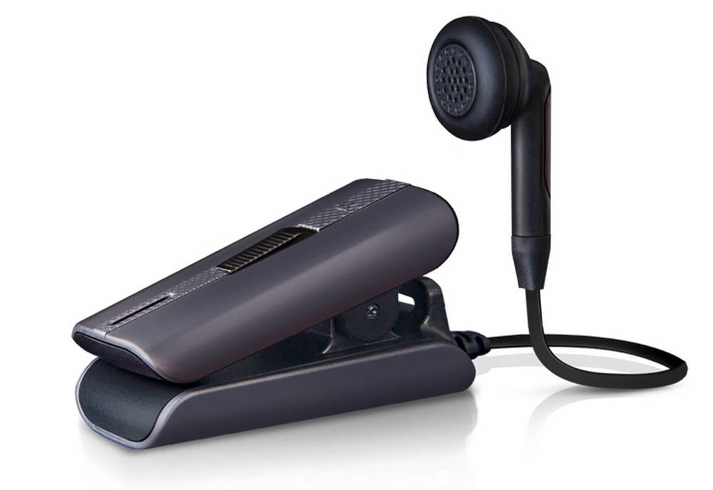 Bluetooth Hands Free Vieox Venturer V301 με Πλακέ Καλώδιο και Δόνηση. Multi Pairing Γκρί