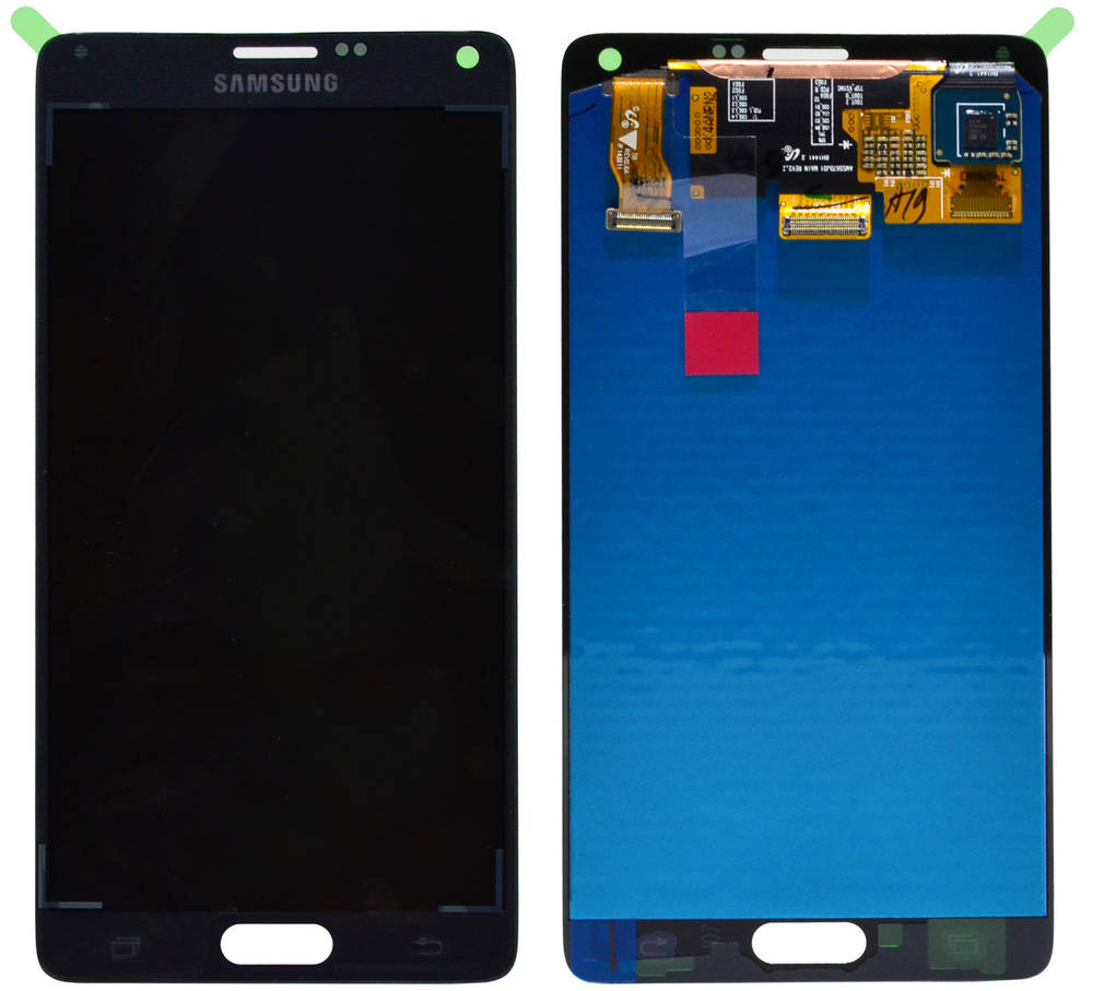 Γνήσια Οθόνη & Μηχανισμός Αφής Samsung SM-N910F Galaxy Note 4 με Κόλλα Μαύρο GH97-16565B