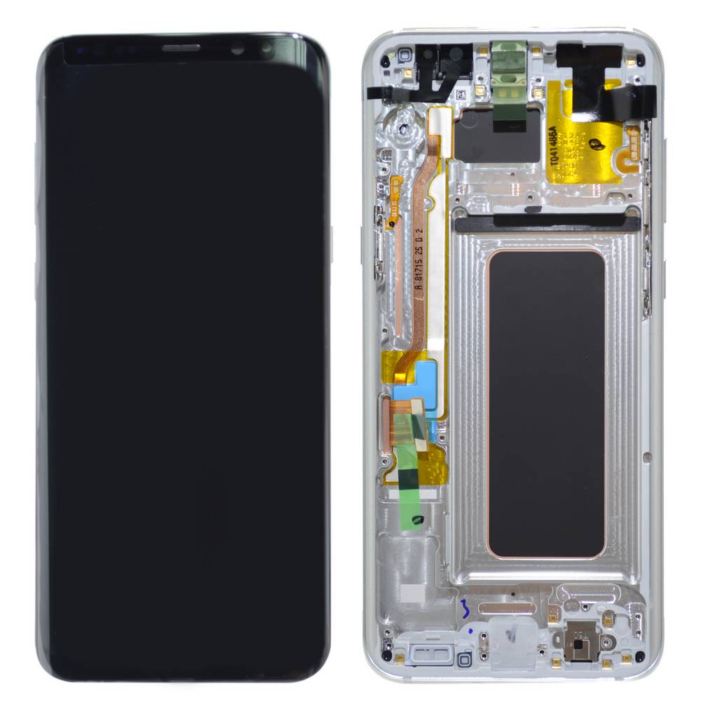 Γνήσια Οθόνη & Μηχανισμός Αφής Samsung SM-G955F Galaxy S8+ Ασημί GH97-20470B