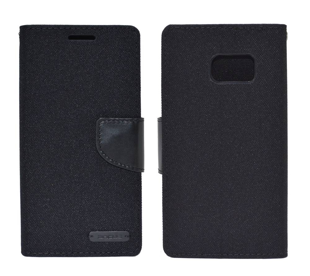 Θήκη Book Ancus Canvas Diary για Samsung SM-G930F Galaxy S7 Μαύρη by Mercury